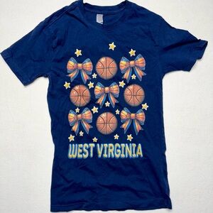 West Virginia Basketball Shirt Size S